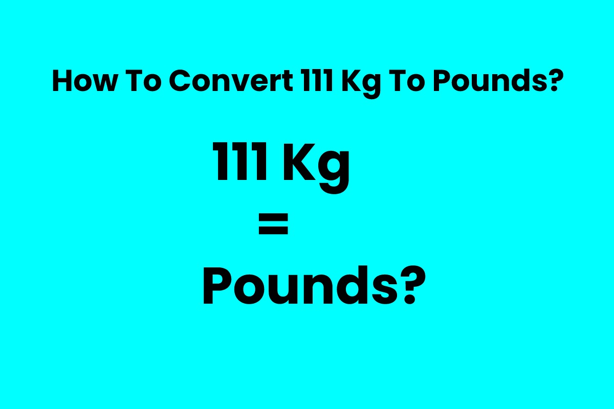 How To Convert 111 Kg To Pounds?